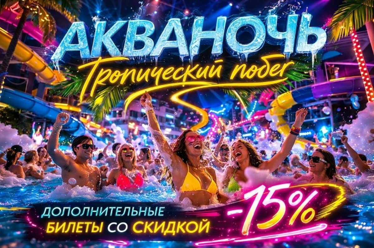 Ночная вечеринка в аквапарке АКВАНОЧЬ - изображение 3
