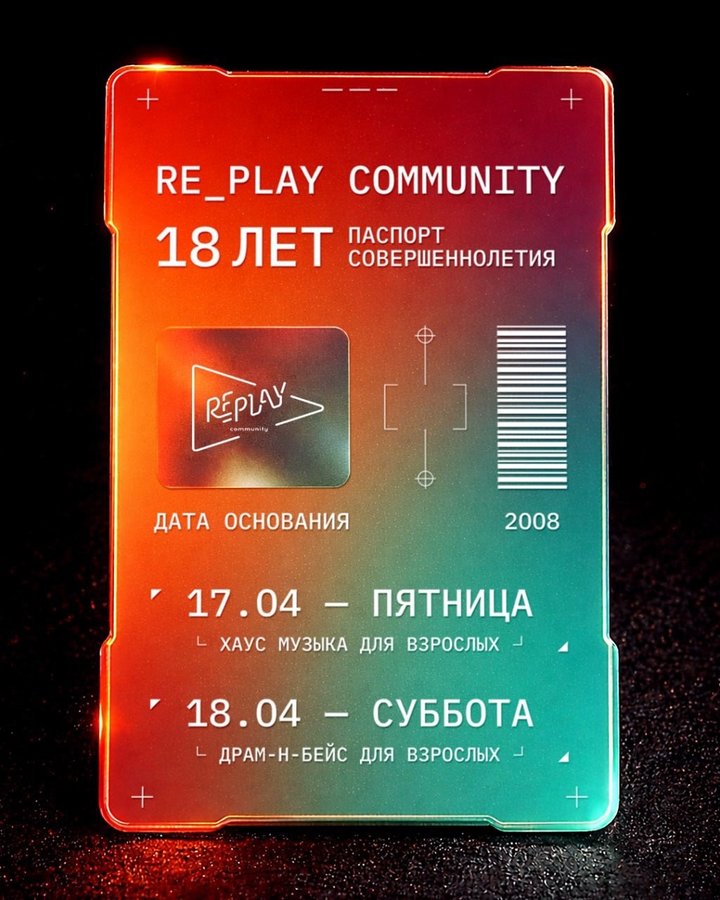 Вечеринка день рождения Re_Play Сommunity 18 лет - изображение 1
