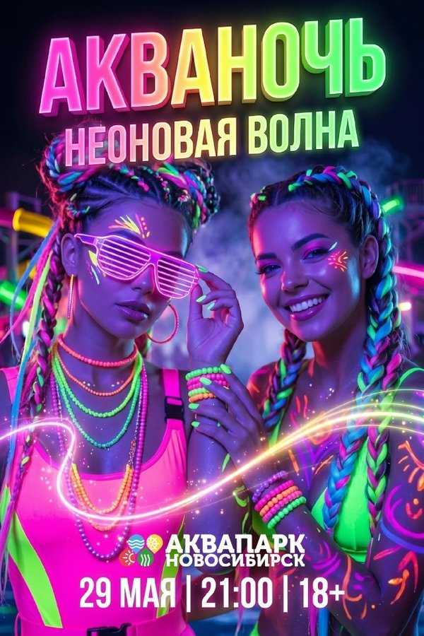 Акваночь «Неоновая волна» в аквапарке - изображение 8
