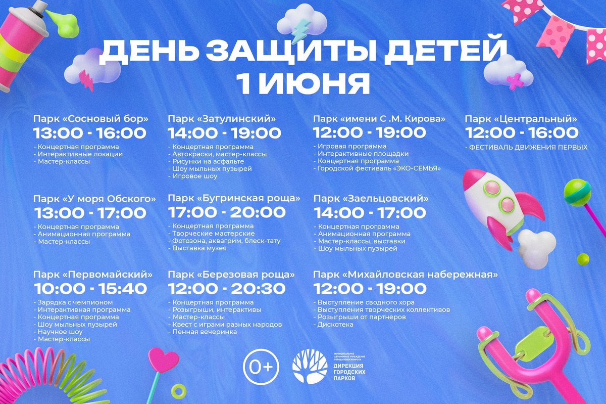 День защиты детей 2026 в парках города - изображение 1