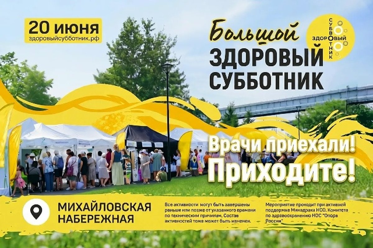 Большой Здоровый субботник на Михайловской набережной - изображение 1