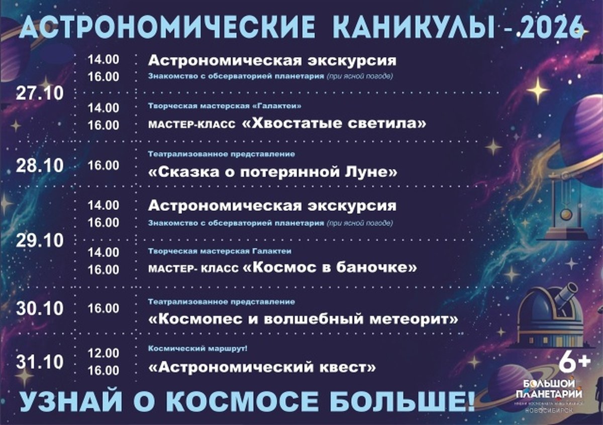 Астрономические каникулы в Новосибирском планетарии - изображение 2