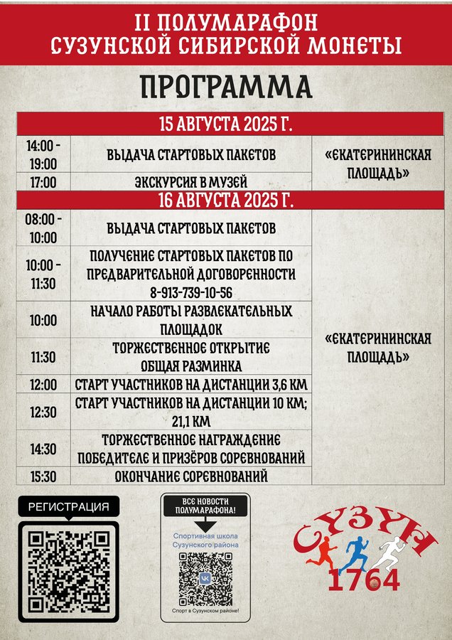 II полумарафон «Сузунская Сибирская монета» - изображение 2